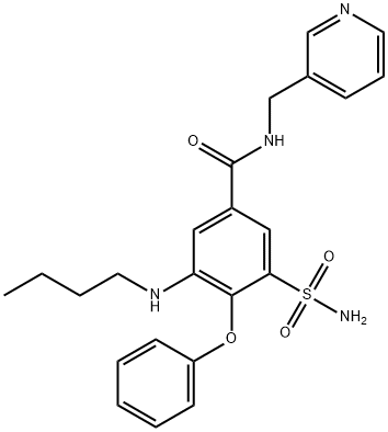 3-(BUTYLAMINO)-4-PHENOXY-N-(PYRIDIN-3-YLMETHYL)-5-SULFAMOYLBENZAMIDE, 1021869-49-7, 结构式