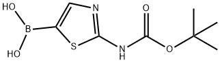 [2-[(2-methylpropan-2-yl)oxycarbonylamino]-1,3-thiazol-5-yl]boronic acid,1025492-91-4,结构式