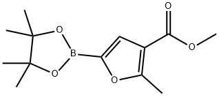 Methyl 5-methyl-4-furancarboxylate-2-boronic acid pinacol ester Struktur