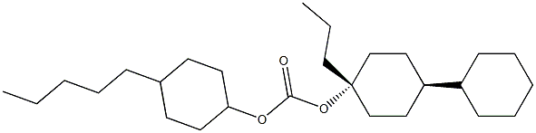 4-trans-Propyl-[1,1-bicyclohexyl]-4-trans-carbonic acid-(4-trans-pentylcyclohexyl)-ester 结构式