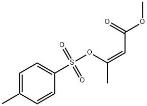 (Z)-3-(p-トルエンスルホニルオキシ)ブタ-2-エン酸メチル 化学構造式