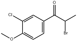 2-溴-1-(3-氯-4-甲氧苯基)丙烷-1-酮, 102976-53-4, 结构式