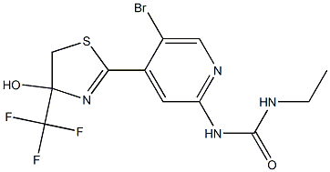 1-{5-bromo-4-[4-hydroxy-4-(trifluoromethyl)-4,5-dihydro-1,3-thiazol-2-yl]pyridin-2-yl}-3-ethylurea
