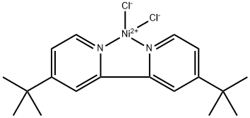[4,4'-Bis(1,1-dimethylethyl)-2,2'-bipyridine] nickel (II) dichloride Structure