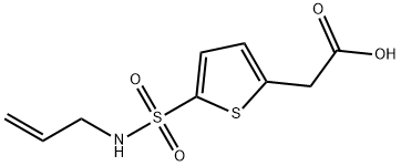 2-[5-(丙-2-烯氨磺酰基)噻吩-2-基]乙酸, 1036577-97-5, 结构式