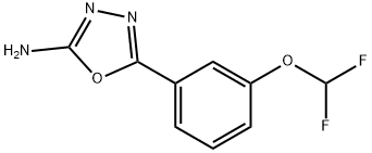 5-[3-(difluoromethoxy)phenyl]-1,3,4-oxadiazol-2-amine Structure