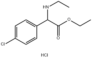 2-(4-氯苯基)-2-(乙氨基)乙酸乙酯盐酸盐, 1046535-04-9, 结构式