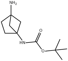 tert-butyl 4-aminobicyclo[2.1.1]hexan-1-ylcarbamate Structure