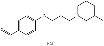 4-[3-(3-methyl-1-piperidinyl)propoxy]benzaldehyde hydrochloride Structure