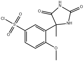 4-甲氧基-3-(4-甲基-2,5-二氧代咪唑烷-4-基)苯并-1-磺酰氯,1052558-93-6,结构式