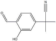 2-(4-formyl-3-hydroxyphenyl)-2-methylpropanenitrile 结构式