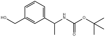 tert-Butyl N-[1-[3-(hydroxymethyl)phenyl]ethyl]carbamate Structure