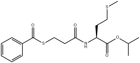 N-(3-(Benzoylthio)-1-Oxopropyl)-DL-Methionine-1- Methylethyl Ester,105755-07-5,结构式