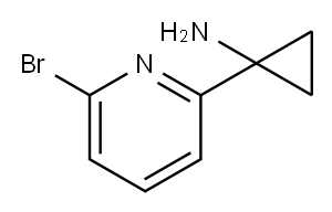 1-(6-BROMOPYRIDIN-2-YL)CYCLOPROPAN-1-AMINE, 1060811-33-7, 结构式