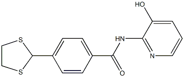 4-(1,3-二硫戊环-2-基)-N-(3-羟基吡啶-2-基)苯甲酰胺, 1060968-92-4, 结构式
