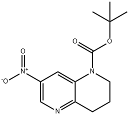 TERT-BUTYL 7-NITRO-3,4-DIHYDRO-1,5-NAPHTHYRIDINE-1(2H)-CARBOXYLATE,1061148-41-1,结构式