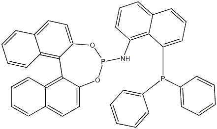(11bS)-N-(8-(diphenylphosphanyl)naphthalen-1-yl)dinaphtho[2,1-d:1',2'-f][1,3,2]dioxaphosphepin-4-amine Structure