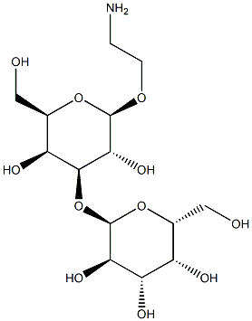 2-氨基乙基3-O-(Α-D-吡喃半乳糖基)-Β-D-吡喃半乳糖苷 结构式