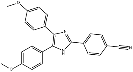 4-[4,5-bis(4-methoxyphenyl)-1H-imidazol-2-yl]benzonitrile Structure