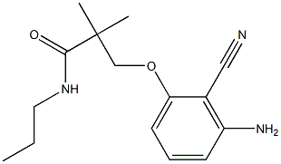 3-(3-amino-2-cyanophenoxy)-2,2-dimethyl-N-propylpropanamide Structure