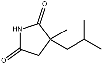 3-甲基-3-(2-甲基丙基)吡咯烷-2,5-二酮 结构式