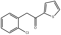 2-(2-クロロフェニルアセチル)チオフェン 化学構造式