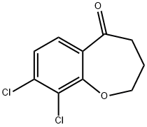 8,9-二氯-2,3,4,5-四氢-1-苯并噁庚英-5-酮 结构式