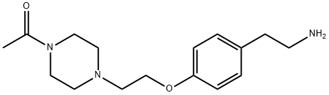 1-(4-{2-[4-(2-氨基乙基)苯氧基]乙基}哌嗪-1-基)乙烷-1-酮,1094860-51-1,结构式