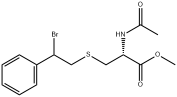 N-Acetyl-S-(2-Bromo-2-Phenylethyl)-L-Cysteine Methyl Ester,109621-21-8,结构式