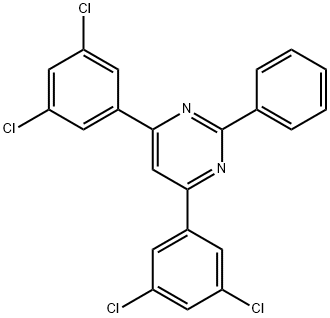 4- 6-双(3,5-二氯苯基)-2-苯基嘧啶, 1097652-86-2, 结构式