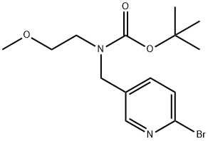 ((6-溴吡啶-3-基)甲基)(2-甲氧基乙基)氨基甲酸叔丁酯,1123837-28-4,结构式
