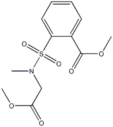 methyl 2-(N-(2-methoxy-2-oxoethyl)-N-methylsulfamoyl)benzoate 结构式