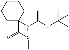 Methyl 1-([(tert-butoxy)carbonyl]amino)cyclohexane-1-carboxylate Structure