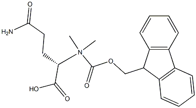 (2S)-5-(dimethylamino)-2-(9H-fluoren-9-ylmethoxycarbonylamino)-5-oxopentanoic acid, 1146118-59-3, 结构式