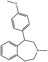 2,3,4,5-TETRAHYDRO-1-(4-METHOXYPHENYL)-3-METHYL-1H-3-BENZAZEPINE,1147090-64-9,结构式