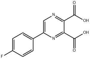 5-(4-Fluoro-phenyl)-pyrazine-2,3-dicarboxylic acid Structure