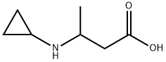 3-(Cyclopropylamino)-butanoic acid Structure