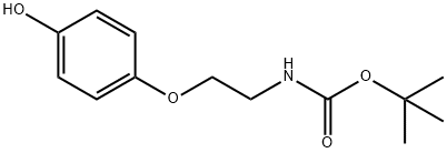 [2-(4-Hydroxyphenoxy)-ethyl]-carbamic acid tert-butyl ester Structure