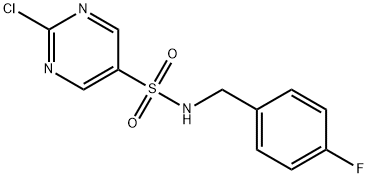 2-chloro-N-(4-fluorobenzyl)pyrimidine-5-sulfonamide Structure