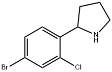 2-(4-bromo-2-chlorophenyl)pyrrolidine Struktur