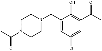1-{4-[(3-乙酰基-5-氯-2-羟基苯基)甲基]哌嗪-1-基}乙烷-1-酮, 1157885-84-1, 结构式