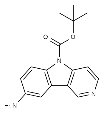 tert-Butyl 8-amino-5H-pyrido[4,3-b]indole-5-carboxylate Struktur