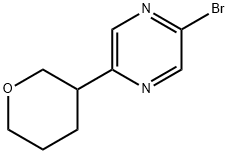 2-Bromo-5-(tetrahydropyran-3-yl)pyrazine 结构式
