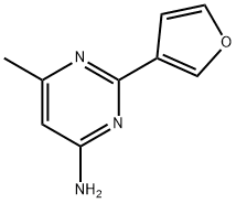 4-Amino-6-methyl-2-(3-furyl)pyrimidine Struktur