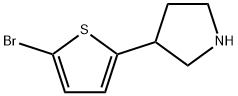 2-Bromo-5-(pyrrolidin-3-yl)thiophene Structure