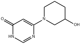 4-Hydroxy-6-(3-hydroxypiperidin-1-yl)pyrimidine, 1159816-52-0, 结构式