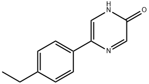 2-Hydroxy-5-(4-ethylphenyl)pyrazine 化学構造式
