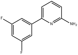2-AMINO-6-(3,5-DIFLUOROPHENYL)PYRIDINE Struktur