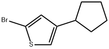 2-Bromo-4-(cyclopentyl)thiophene 结构式