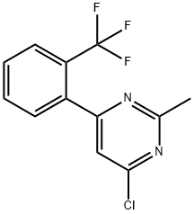 4-Chloro-2-methyl-6-(2-trifluoromethylphenyl)pyrimidine 结构式